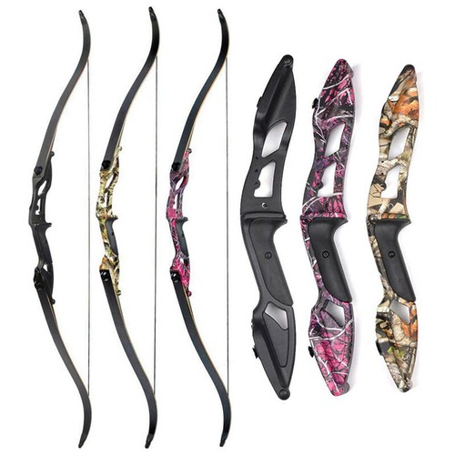 56" Takedown Recurve Bow Carbon Arrows Kit 30-50lbs Archery Target Hunting Shoot - Picture 2 of 21