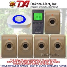 DAKOTA ALERT DCMA-4K PLUS MTPR-4000 WIRELESS ALARM SYSTEM - 5 SENSORS