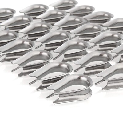 M6 Stainless Steel Thimble, 20 Pack Wire Rope Thimbles For 1 4 Wire Rope 288355 - View #9