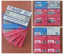BASF Ferro Extra I Ferro Super I Chromdioxid Extra II Blank Cassettes (6) Tapes