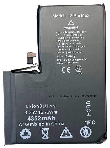 Tradebit Akku Ersatz FüR Apple Iphone 13 Pro Max Li-Ion 4352 Mah-image