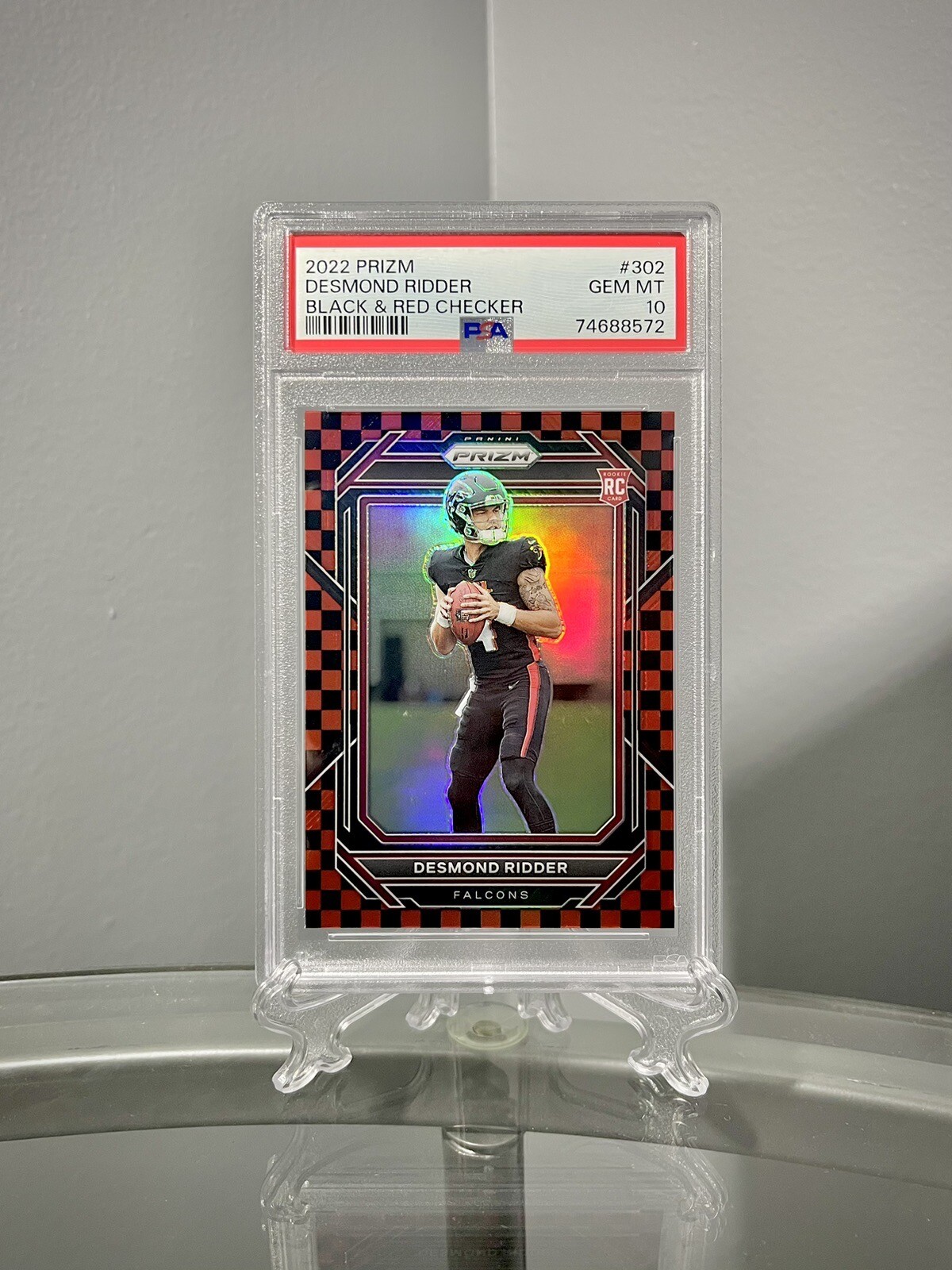 2022 Prizm Desmond Ridder Red And Black Checker Board SSP #302 PSA 10 POP 13 ATL