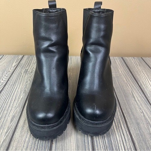 Truffle Collection Chunky Platform Black Boots Women's 9-9.5 - Picture 11 of 16