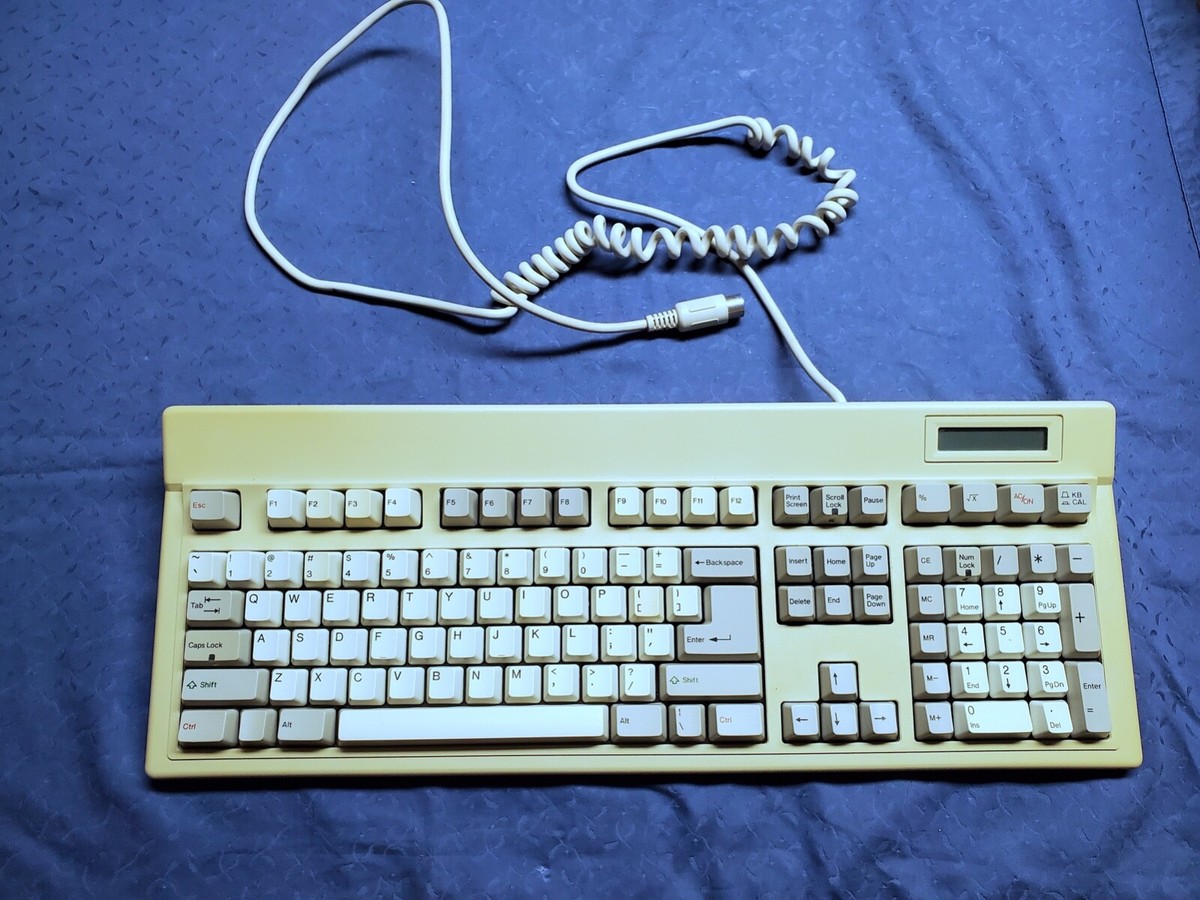 Vintage FOCUS FK-8000 Clicky AT Keyboard White Alps Type Key