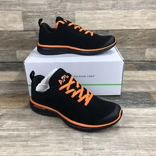 APL Athletic Propulsion Labs Techloom Pro Shoes Women's 7 Black Orange Sneakers