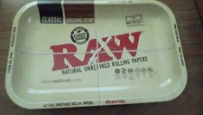 Raw Metal Rolling Tray 7x11'' Sturdy Metal Rolling Tray Smooth Curved Edges 