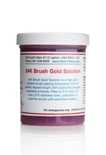 24K Gold Plating Solution - Brush - 8 oz GEL - Professional Grade