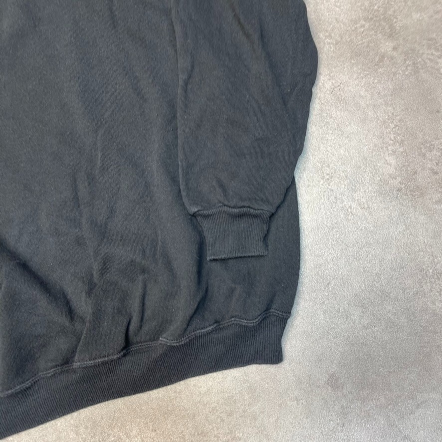 Hanes Herway Sweatshirt Womens Medium Pull Over Blank Y2K Jumper, Black image 5