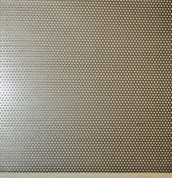 1/8" HOLES 18 GAUGE  304 STAINLESS STEEL PERFORATED SHEET  4-1/2" X 22"