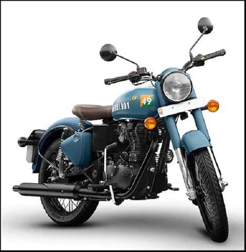 royal enfield airborne blue on road price