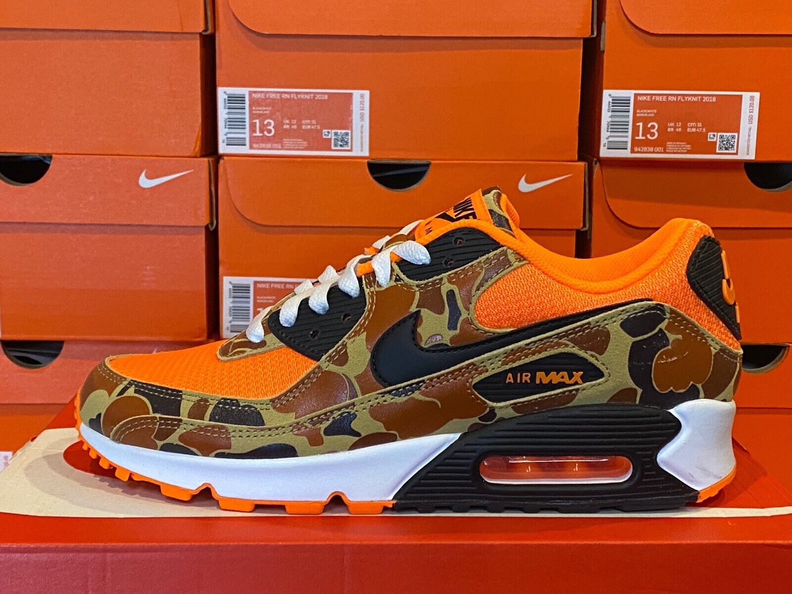 Nike Air Max 90 SP TOTAL ORANGE DUCK CAMO CW4039 800 *2020 Air Max