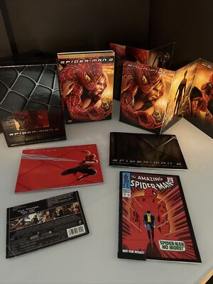 Spider-Man 2 (DVD, 2004, 2-Disc Set, Widescreen Giftset Comic Postcards Included