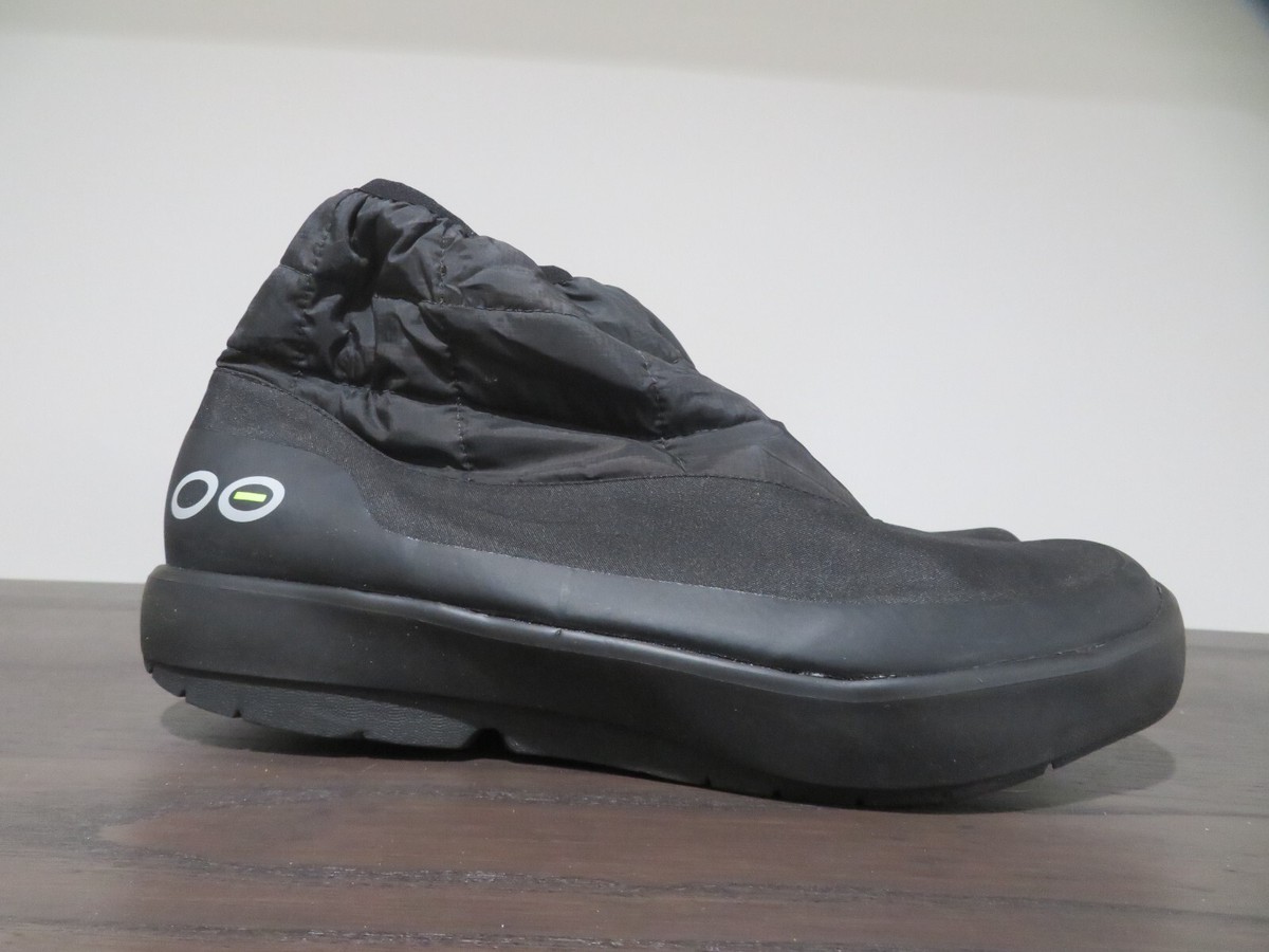 Oofos OOmg Bootie Mens 14 Boots Black Shoes Ankle Recovery  display picture 3