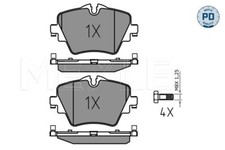 025 256 1718/PD MEYLE BRAKE PAD SET, DISC BRAKE FRONT AXLE FOR BMW BMW (BRILLIAN