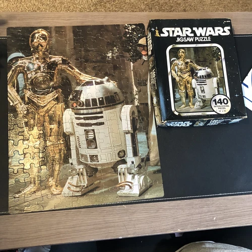 Kenner Star Wars 1977 Jigsaw Puzzle 140 Pieces R2D2 & C3PO 14"x18" Vintage F2