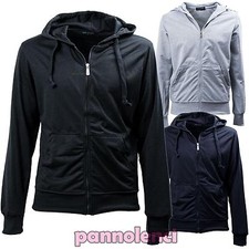 Felpa uomo cappuccio giacca giacchetto zip maniche lunghe giubbino M9207
