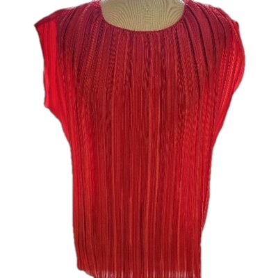 Women's Esprit vintage cap sleeves red blouse, size small to medium