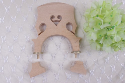 4/4 Upright Bass Bridge with Metal Screws - Fine Maple, Height - Adjustable - Picture 9 of 9