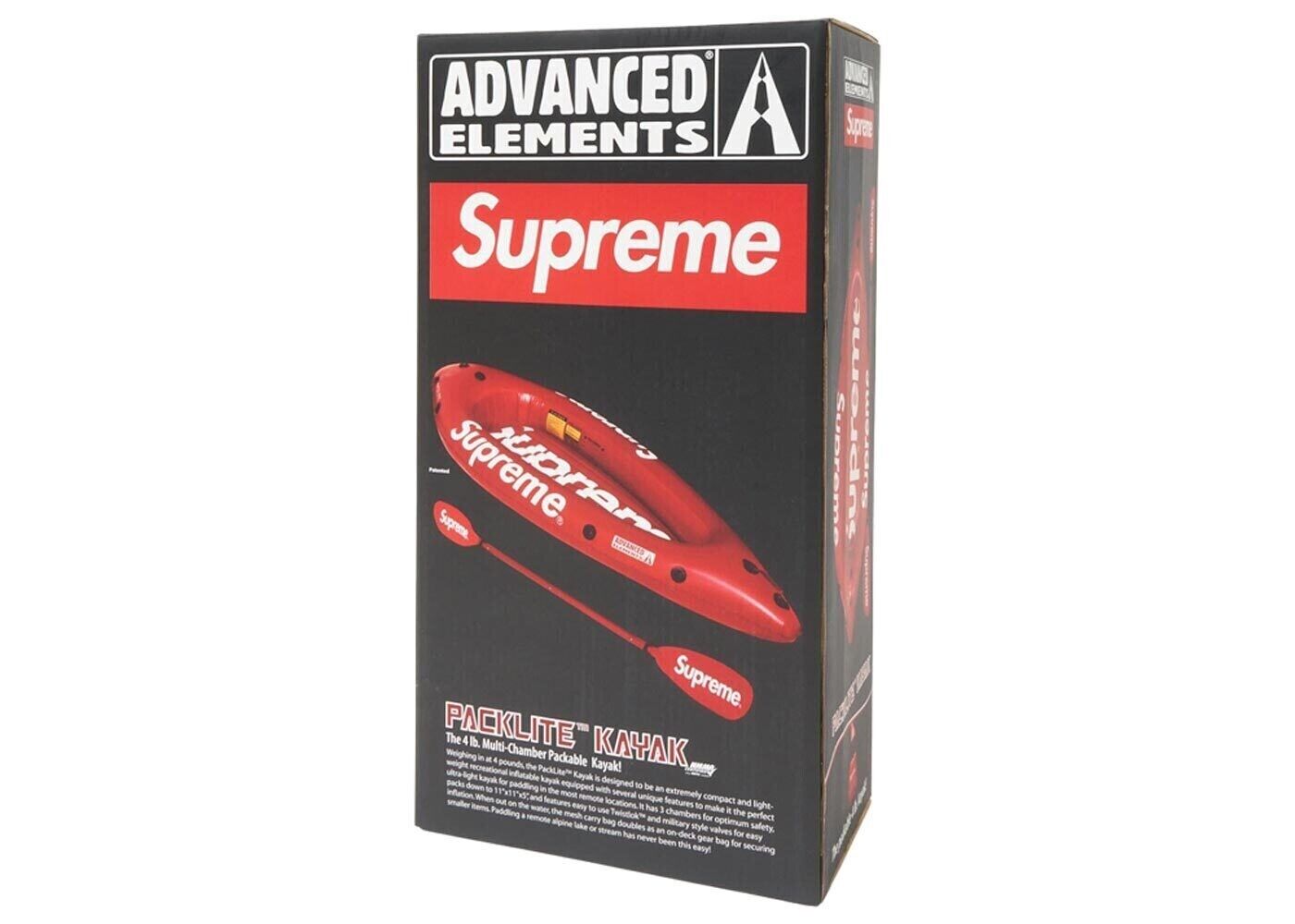 Supreme ADVANCED ELEMENTS PACKLITE KAYAK RED SS18 FREE SHIPPING!!!