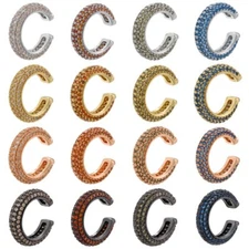 1Pc Women Girl Width Band Silver Gold Plated Micro Pave CZ Ear Cuff Earrings I72