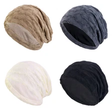 Women Men Beanies Slouchy Baggy Chemo Cap Hat Turban Hijab Bonnet Headwear Wrap
