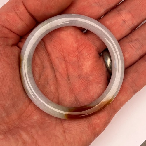 53.5mm ID Natural 100% Lavender and Red Jadeite Jade Bangle Bracelet CERTIFIED - Picture 23 of 23