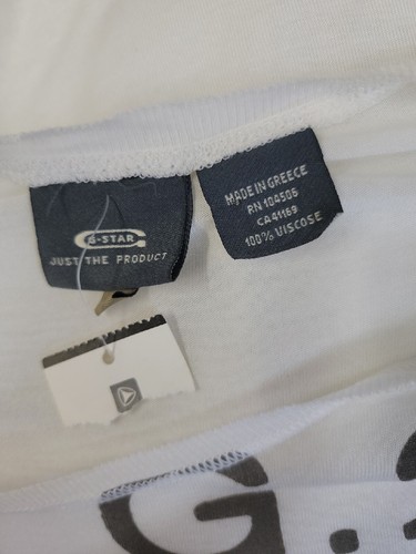 Camiseta sin mangas G Star Raw para dama con logotipo XS blanca de algodón nueva con etiquetas #11 - Imagen 9 de 12