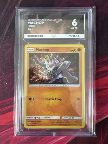 Machop 6/12 ACE graded card