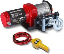 Gripway 2000-lb. Atvutv Electric Winch With Wirerope Kits 12v Winch For Towing