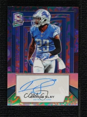 2019 Panini Spectra Signatures Psychedelic Prizm 4/5 Darius Slay #S-DS Auto 2b6
