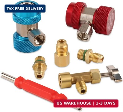 Lichamp A/C R134A Adapters with Puncture 134A Can Tap, AC 134 Quick Coupler Hose