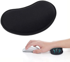 Ergonomic Memory Foam Mouse Wrist Rest Pad, Non-Slip Base, Black