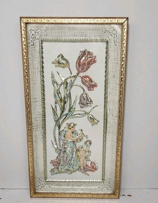 VTG Dimension 3 Four Seasons Spring Tulips MCM  Wall Art by metalcraft