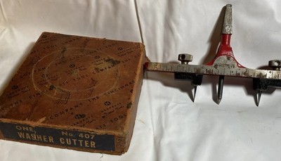 VINTAGE HARGRAVE SCRIBE ADJUSTABLE BRACE BIT CIRCLE SCRIBE CUTTER MADE IN USA