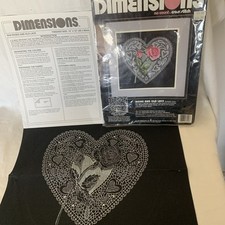 Cross Stitch partial Kit NO COUNT Roses and Old Lace 3949 1990 Dimensions opened