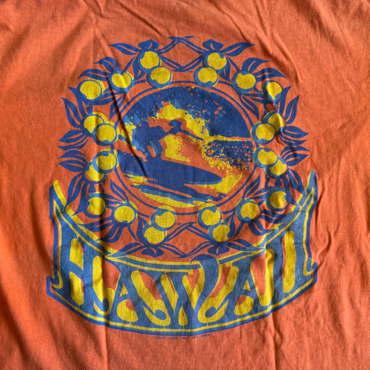 1972 VINTAGE 70s HAWAII VACATION SOUVENIR T-SHIRT SZ L HAWAIIAN