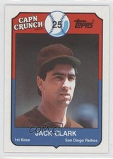 1989 Topps Cap'n Crunch Food Issue Jack Clark #14 8i5