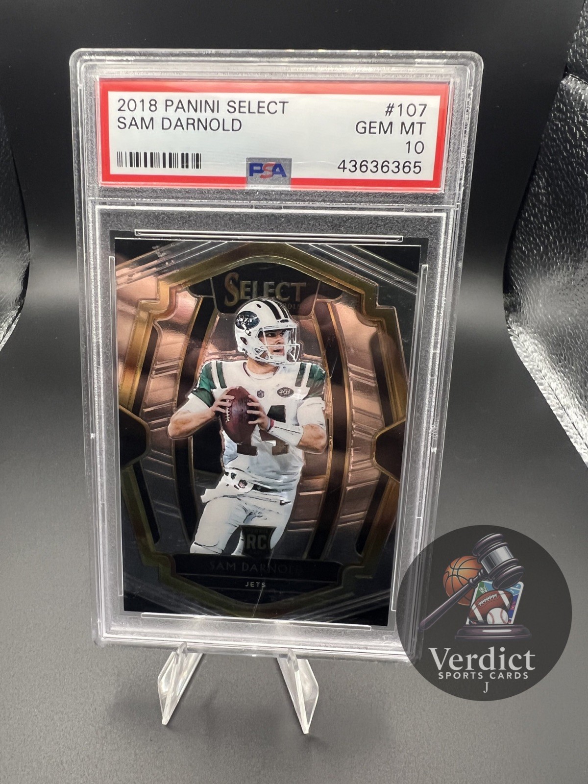 2018 Panini Select - Premier Level Sam Darnold #107 (RC) Psa 10 11001