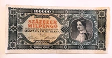 Hungary 100,000 Milpengo 1946