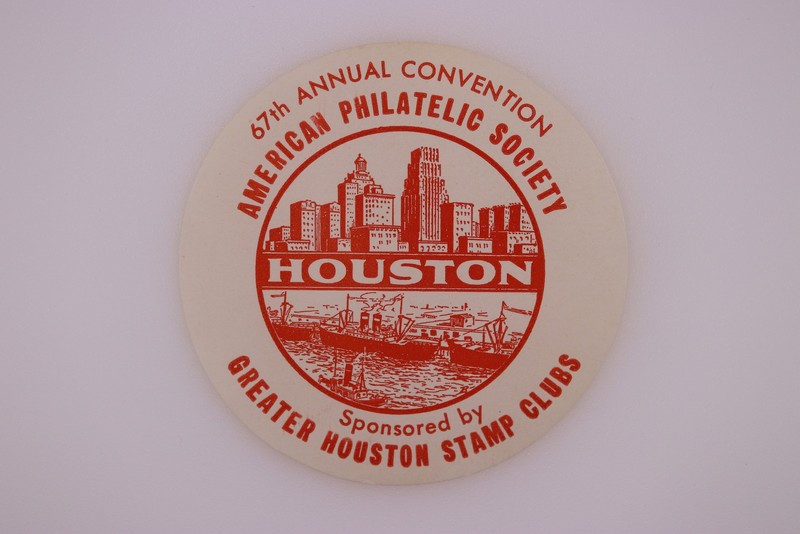 67th APS Houston Conv Philatelic Souvenir Label Ad