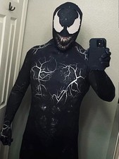 Black Venom Spider-man Symbiote Cosplay Jumpsuit Adult Kids Costume Halloween