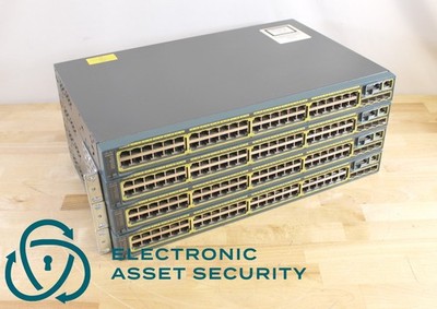 (Lot of 4) Cisco C2960S-STACK 48 port switch