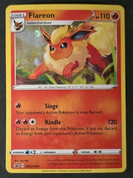 NM-Mint Flareon - SWSH041 - SWSH Black Star Promos Pokemon SWSH Black Star Promo