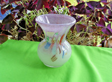 VASART MONART STRATHEARN ART GLASS THISTLE SHAPED SPECKLED 95mm VASE sal t1