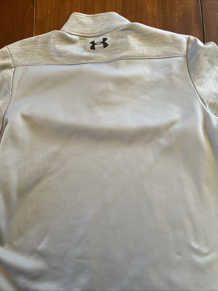 Sudadera Under Armour 1/4 Cremallera Manga Larga Gris Claro Talla XL Foto 4 de 4