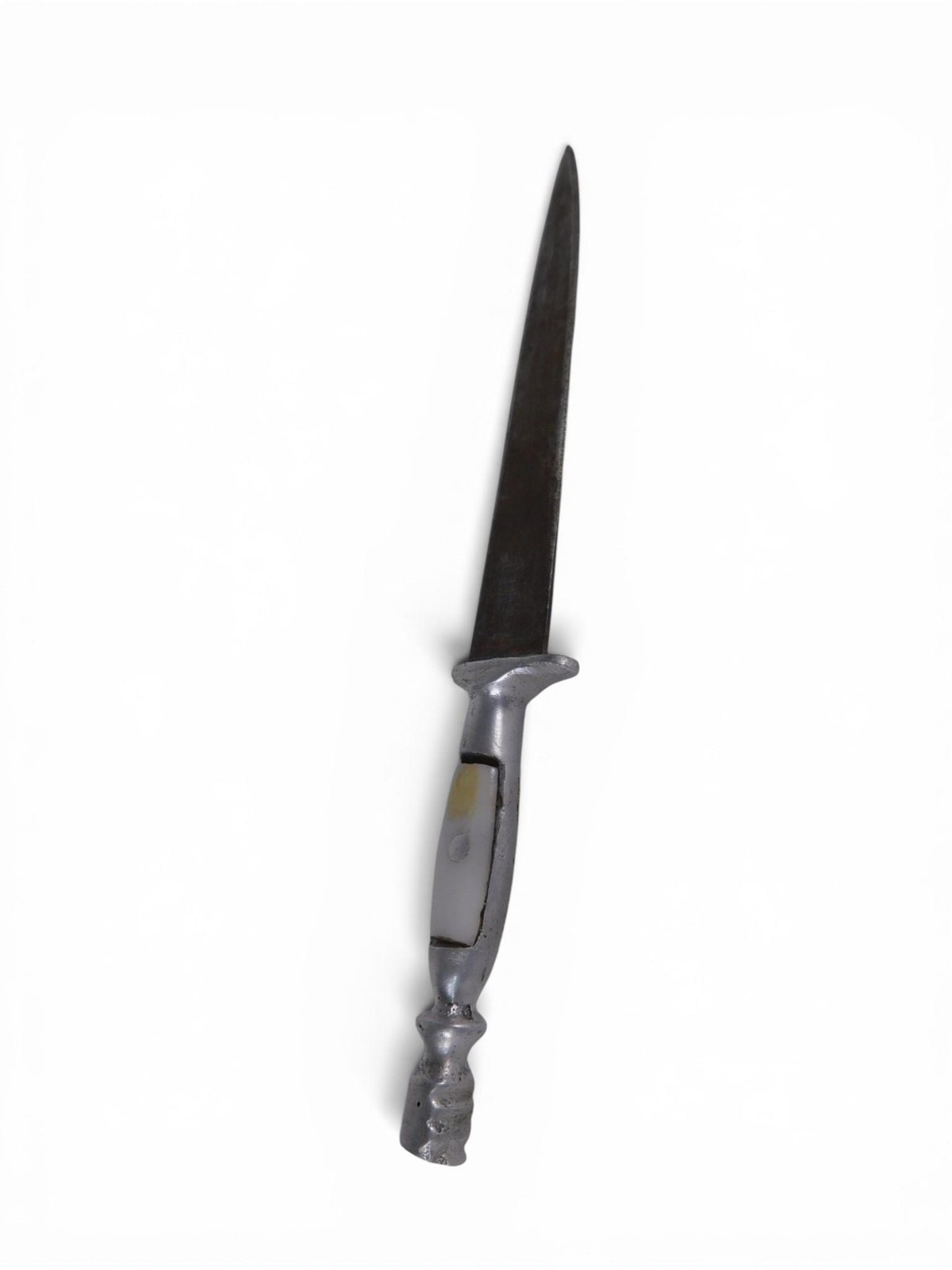 Vintage Gray Stiletto Dagger Carbon Steel Single Edge Knife Collectible