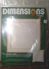 Christmas is Caring Dimensions Candlewicking Kit #8601 Picture/Pillow 1984 Vtg