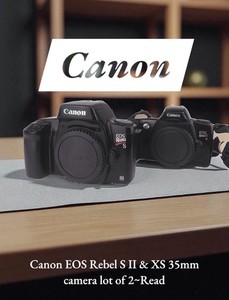 Canon EOS Rebel S II & XS 35mm camera lot of 2~Read