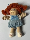 Cabbage Patch Kids 1984 Vintage Mini plush Doll Red Hair Blue Polka Dot Dress