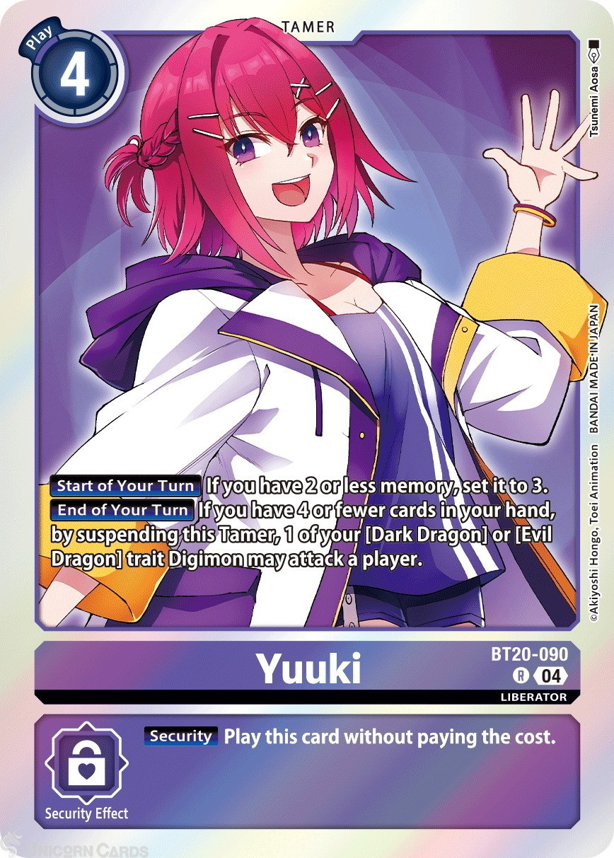 BT20-090 Yuuki : Rare Digimon Card : BT19-20: Special Booster Ver.2.5